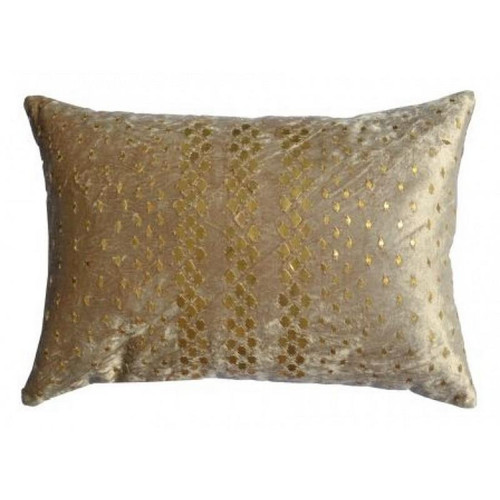 Jeter Gold Velvet And Copper Diamond Sequins Pillow (CLP1204C-GD)