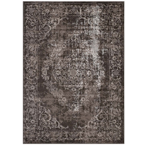 Gamela Rustic Vintage Ornate Floral Medallion 8X10 Area Rug R-1132A-810