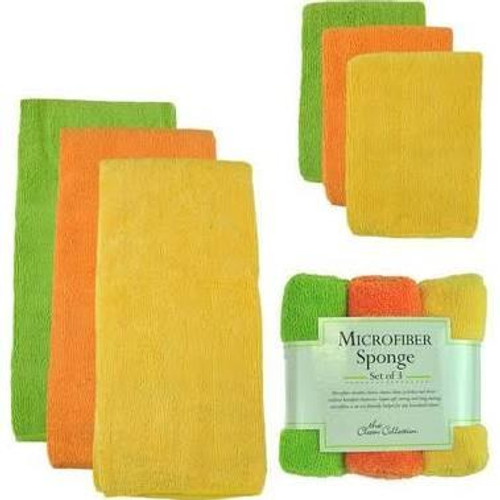 9 Piece Citrus Microfiber Cleaning Set (Pack Of 7) (COS32388)