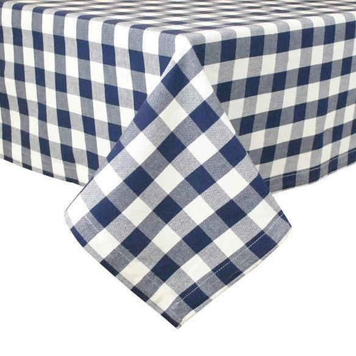 Navy & White Checkers Tablecloth (Pack Of 8) (309896)