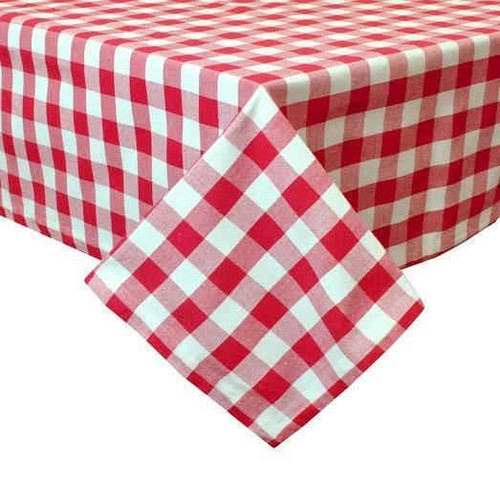Flame Red & White Checkers Tablecloth (Pack Of 8) (309895)