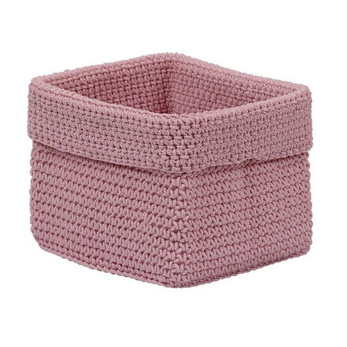 Pink Crochet Basket - Small (Pack Of 19) (28586)