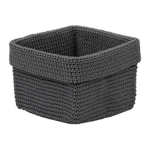 Grey Crochet Basket - Small (Pack Of 19) (28582)