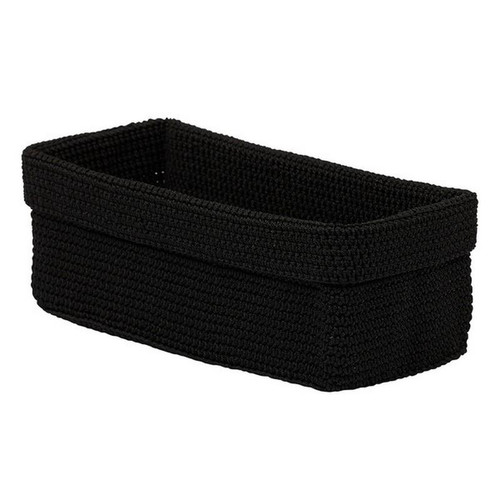 Black Crochet Basket - Large (Pack Of 12) (28577)