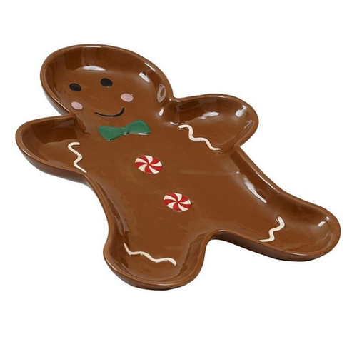 Gingerbread Man Ceramic Plate (Pack Of 10) (28512)