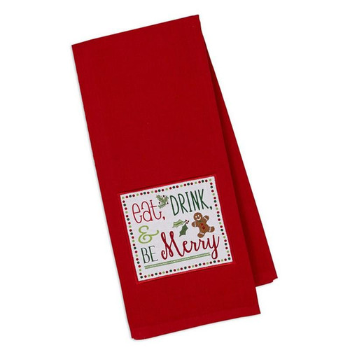 Be Merry Embellished Dishtowel (Pack Of 29) (28505)