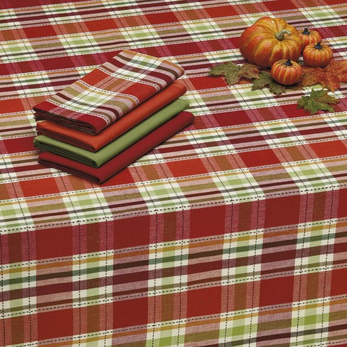 Thankful Plaid Tablecloth (Pack Of 8) (28454)