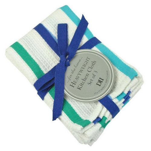 Sea Blues Heavyweight Dishcloth - Set Of 3 (Pack Of 25) (26895)