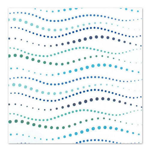 Bubble Waves Printed Napkin (Pack Of 37) (26885)