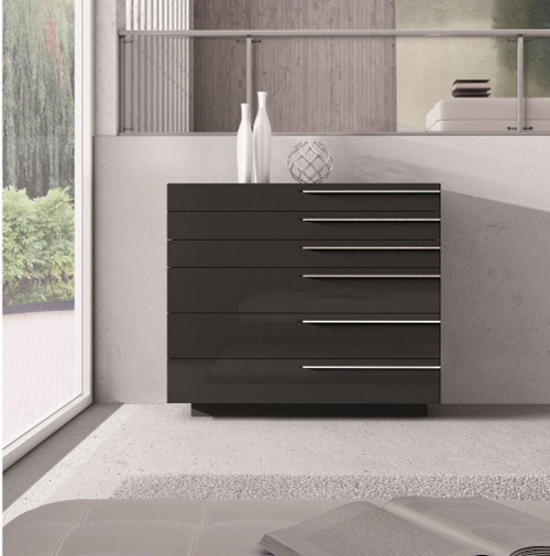 Beja Black 6 Drawer Chiffonier Chest