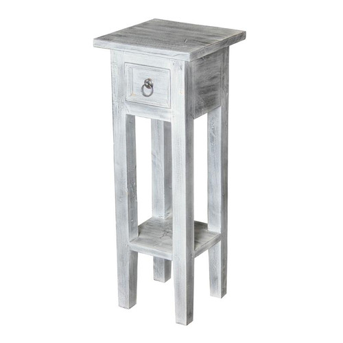 Sutter End Table With Natural White Wash Finish (6500505)