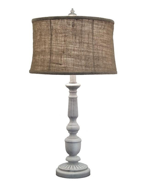 Distressed White Table Lamp (TL-A667-DW)