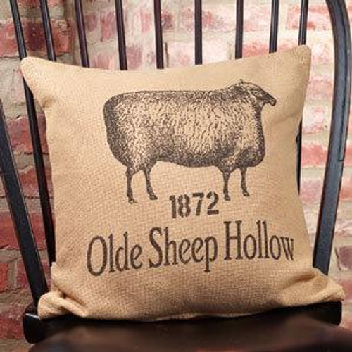 16X16 Olde Sheep Cotton Burlap Pillow (Pack Of 5) (80517)