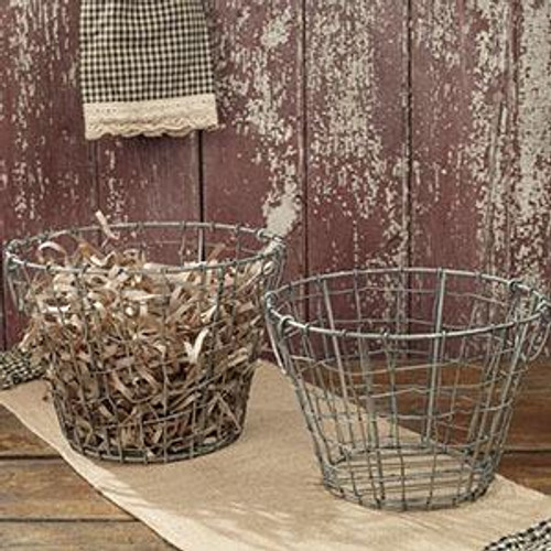 9.75X7", 10.75X8.25" Wire Baskets W/Handles Set/2 (Pack Of 3) (80955)