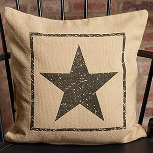 16" Star Cotton Burlap Pillow (Pack Of 5) (82720)