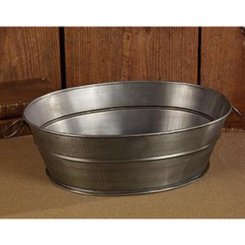 11.75X4X9.25" Large Tin Wash Tub (Pack Of 4) (82795)