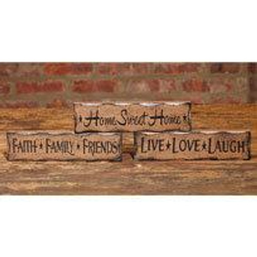 Family/Live/Home Signs 3 Asst (Pack Of 17) (83396)