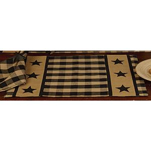 Black Country Star Placemat Set/2 (Pack Of 6) (84015)
