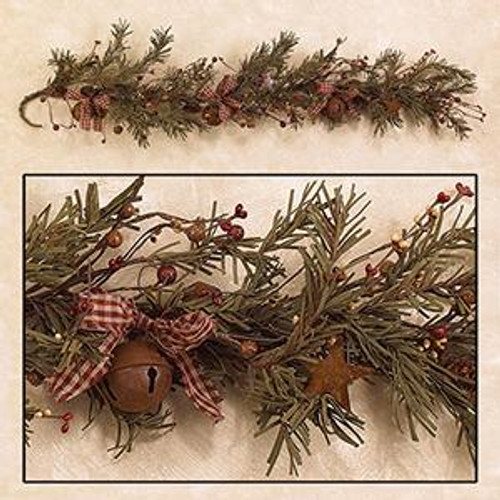 4' Primitive Christmas Garland (Pack Of 5) (85304)