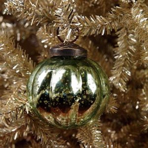 2" Sage Ridged Mercury Ornament (Pack Of 26) (89438)