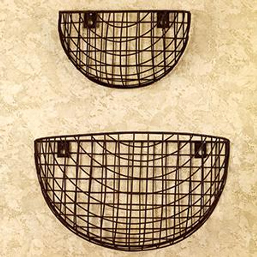 8X5", 12X7" Wire Wall Baskets S/2 (Pack Of 4) (91771)