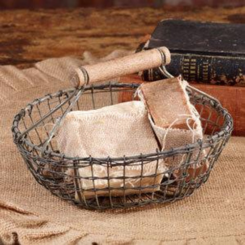 7.5X4" Farmhouse Round Wire Basket (Pack Of 9) (92530)