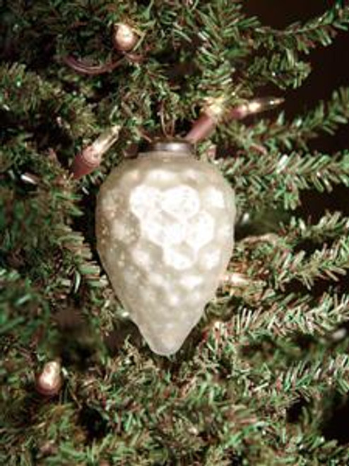 3" White Cone Mercury Ornament (Pack Of 21) (92904)