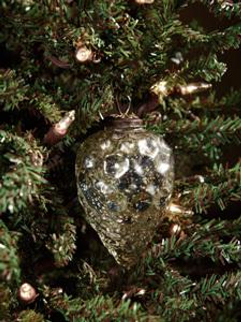 3" Silver Cone Mercury Ornament (Pack Of 21) (92907)