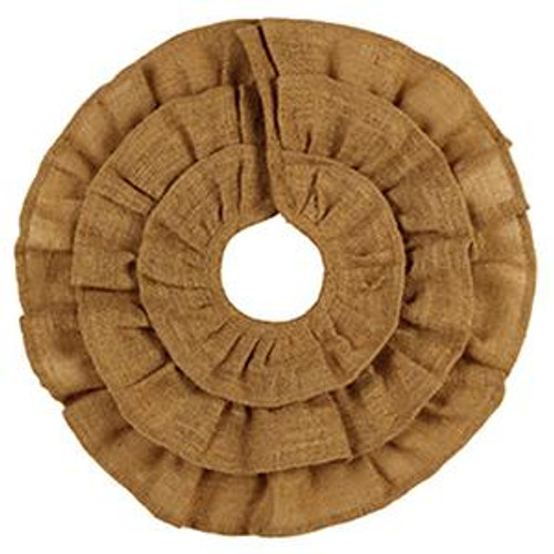 16" Burlap Triple Ruffle Tree Skirt (Pack Of 6) (92910)