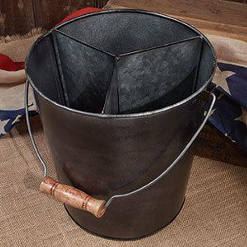 9X9.5" Large Divided Barn Bucket (Pack Of 4) (95702)