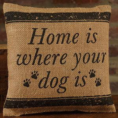 8X8" Small Burlap Home/Dog Pillow (Pack Of 13) (95747)