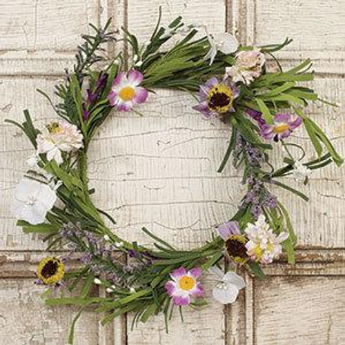 6.5" Inner Lilac Wildflower Wreath (Pack Of 6) (95844)