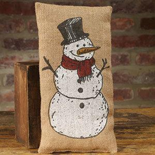 6 X 12" Small Burlap Snowman Pillow (Pack Of 11) (97643)