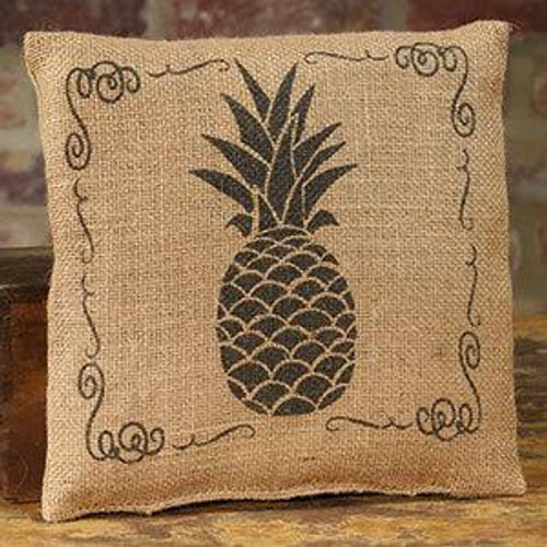 8 X 8" Small Burlap Pineapple Pillow (Pack Of 13) (97661)