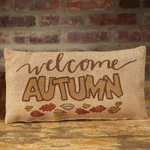 12 X 6" Small Burlap Welcome Autumn Pillow (Pack Of 11) (97664)