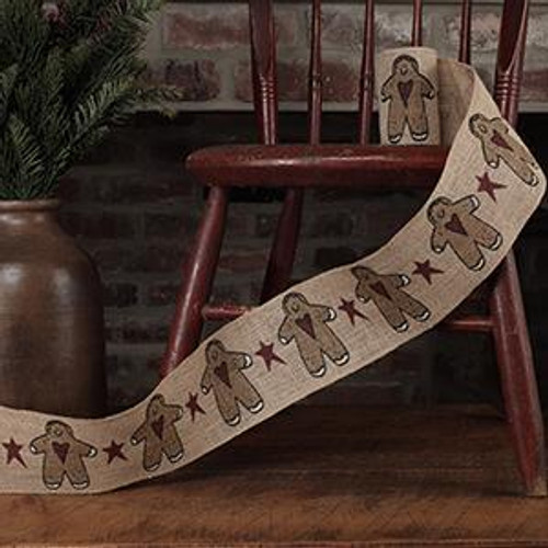 4" X 10' Gingerbread Ribbon (Pack Of 8) (99480)