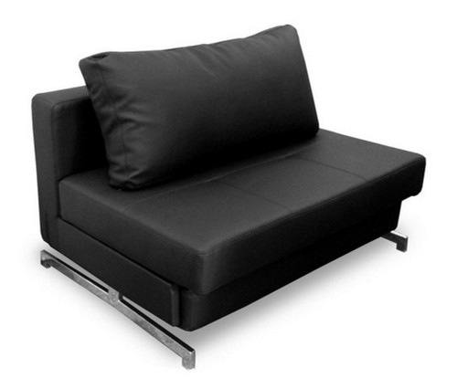 Premium Black Leatherette Sofa Bed K43-1