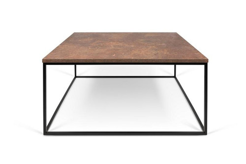 Gleam Square Coffee Table Rusty Look/Black Base 5603449626623