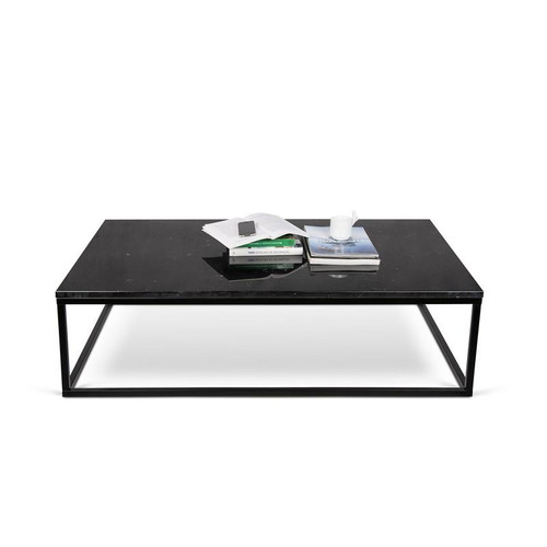 Prairie Rectangle Black Marble Coffee Table With Legs 5603449623097
