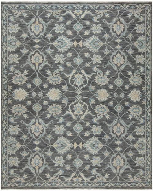 Aria Ar-10 Charcoal 9' X 12' Hand Knotted Wool Rug (11391)