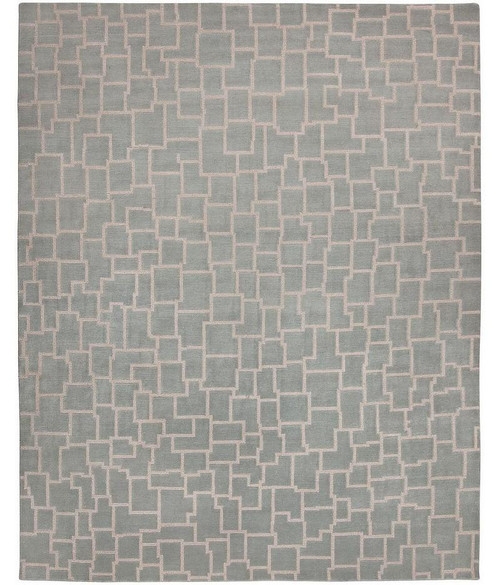Ritz Ri-1307 Blue Crystal 10' X 14' Hand Knotted Wool & Viscose Rug (11013)