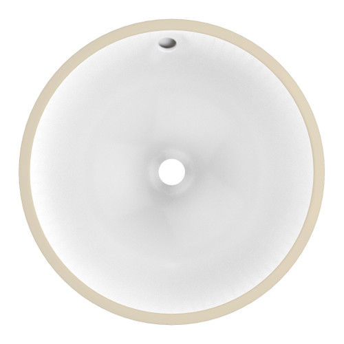 17" W 17" D CUPC Certified Round Undermount Sink In White Color (AI-27831)