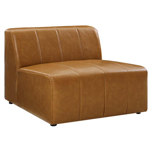 Bartlett Vegan Leather Armless Chair EEI-4399-TAN