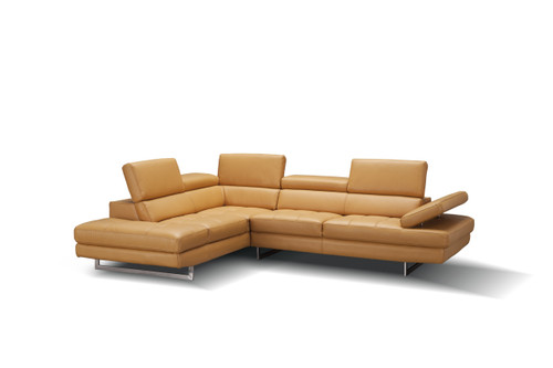 A761 Italian Leather Sectional Freesia In Left Hand Facing