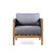 LCSICHWDTK Sienna Outdoor Eucalyptus Lounge Chair In Teak Finish With Grey Cushions