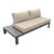 SETODRZTA Razor Outdoor 4 Piece Sectional Set In Dark Grey Finish And Taupe Cushions