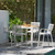 LCPLBAWH Portals Outdoor Patio Aluminum Barstool In Light Matte Sand With Natural Teak Wood Accent