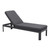 LCPDLODK Portals Outdoor Chaise Lounge Chair In Black Finish And Grey Cushions