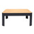 SETODPDK3AAB Portals Outdoor 3 Piece Sofa Set In Black Finish With Natural Teak Wood Top Accent
