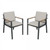 SETODNODIBE Armen Living Nofi Outdoor Patio Dining Set In Charcoal Finish With Taupe Cushions (Table With 8 Chairs)